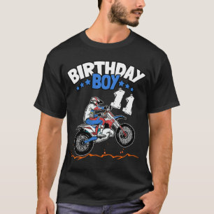 11th Birthday Boy Dirt Bike Kids 11 Years Old Boys T-Shirt