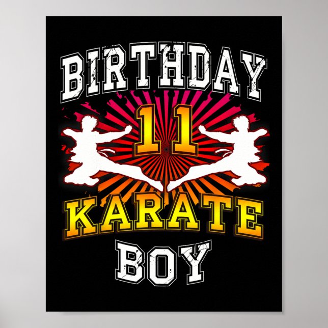 11th Birthday Boy - Karate 11 Years Old Kid  Poster (Front)