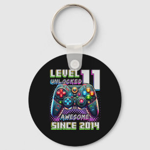 11th Birthday Boy Level 11 Gamer 11 Year Video Gam Key Ring