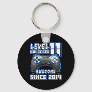 11th Birthday Boy Level 11 Gamer 11 Year Video Gam Key Ring