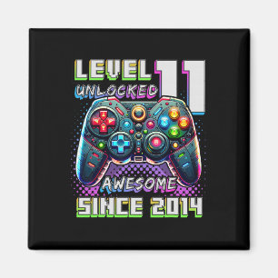 11th Birthday Boy Level 11 Gamer 11 Year Video Gam Magnet