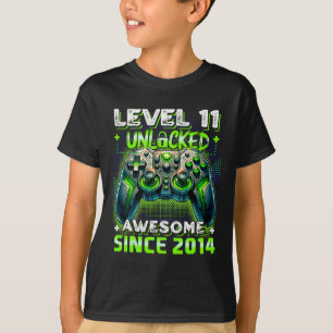 11th Birthday Boy Level 11 Gamer 11 Year Video Gam T-Shirt