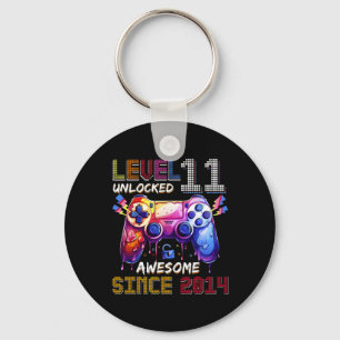 11th Birthday Boy Level 11 Unlocked Awesome Since  Key Ring