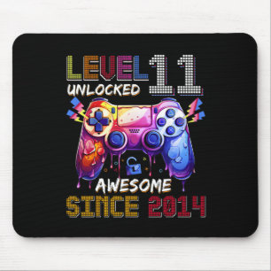 11th Birthday Boy Level 11 Unlocked Awesome Since  Mouse Pad