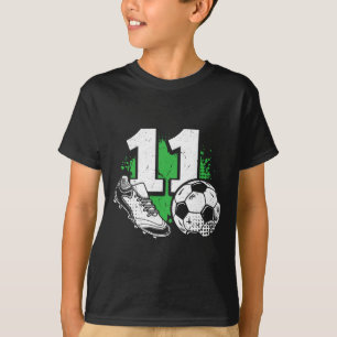 11th Birthday Boy Soccer Player Footll 11 Years Ol T-Shirt