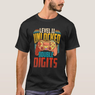 11th Birthday Boy Video Gamer Double Digits 11 Yea T-Shirt