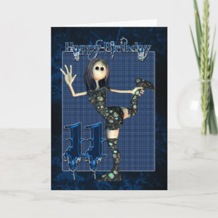 11th Birthday card with Moonies H.I.P Rag Doll