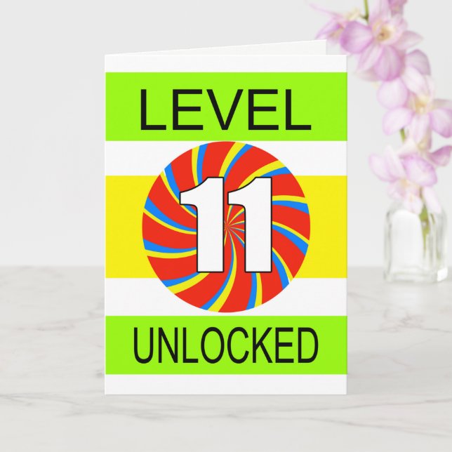 11th Birthday Computer Gamer Card (Orchid)