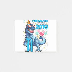 11th Birthday Dinosaur 11 Year Old Boy Kids Post-it Notes