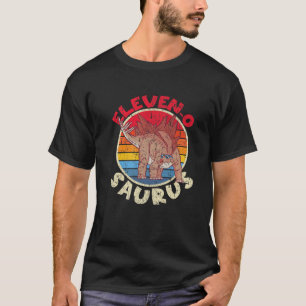 11Th Birthday Eleven O Saurus Stegosaurus I Family T-Shirt