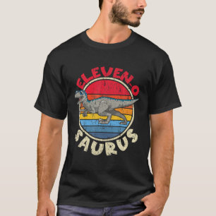 11Th Birthday Eleven Saurus I Velociraptor I Famil T-Shirt