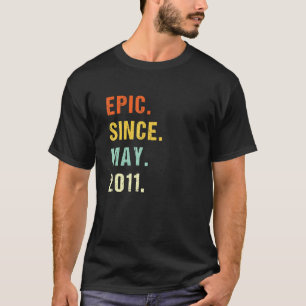 11th Birthday Epic Since May 2011 11 Years Old Ret T-Shirt