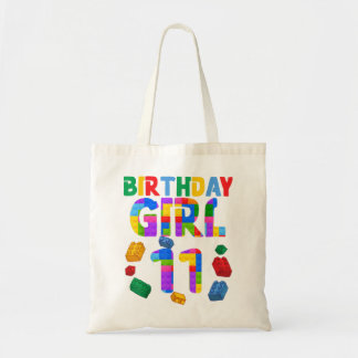 11th Birthday for Block Builder Girl 2011 Block Bu Tote Bag
