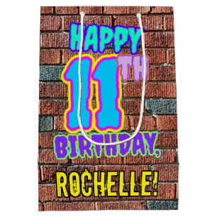 11th Birthday: Fun, Urban Graffiti Inspired Look Medium Gift Bag