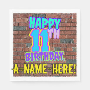 11th Birthday ~ Fun, Urban Graffiti Inspired Look Napkin