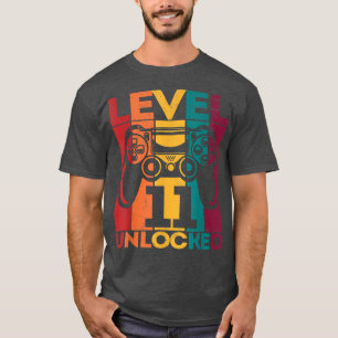 11th Birthday Gamer Level 11 Unlocked Video Game G T-Shirt