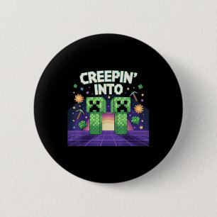 11th Birthday Gamer Pixel Creepin’ Into 11 Video G 6 Cm Round Badge