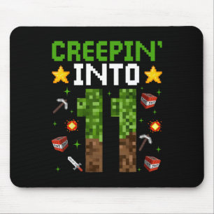 11th Birthday Gamer Pixel Creepin’ Into 11 Video G Mouse Pad