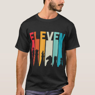 11th Birthday Gift Chess Player Retro Board Game F T-Shirt