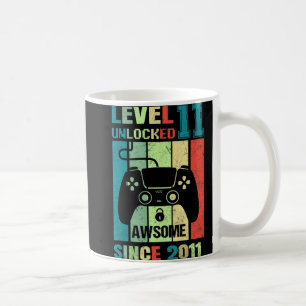 11th Birthday Gift Level 11 Unlocked Awesome 2011 Coffee Mug