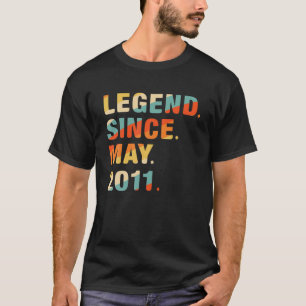 11Th Birthday Gifts 11 Years Old Legend Since May T-Shirt