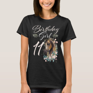 11th Birthday Girl Horse 11 Years Old Bday T-Shirt