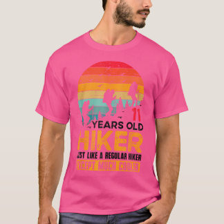 11Th Birthday Hiker Mountain 11 Years Old Hiking L T-Shirt