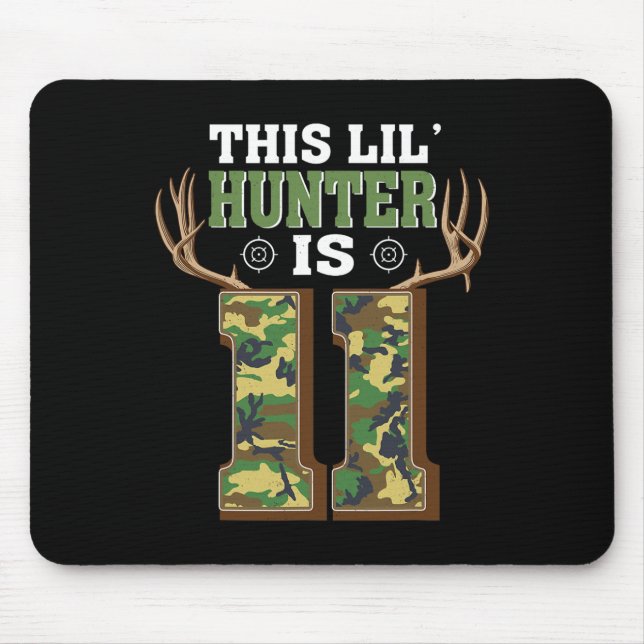 11th Birthday Hunting Deer 11 Year Old Hunter  Mouse Pad (Front)