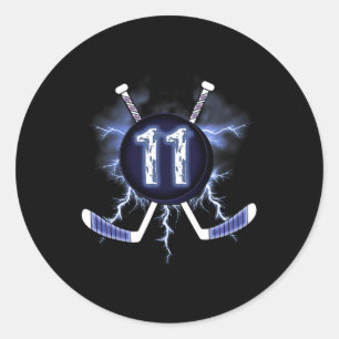 11th Birthday - Ice Hockey 11 years old Classic Round Sticker