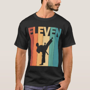 11th Birthday Karate Taekwondo Theme 11 Year Old T-Shirt