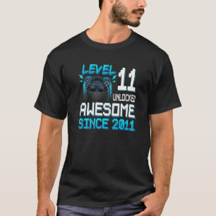 11th Birthday Level 11 Unlocked Awesome 2011 Video T-Shirt