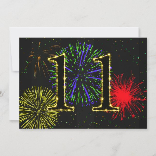 11th birthday party invitation (Front)