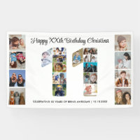 11th Birthday Party Number 11 Photo Collage