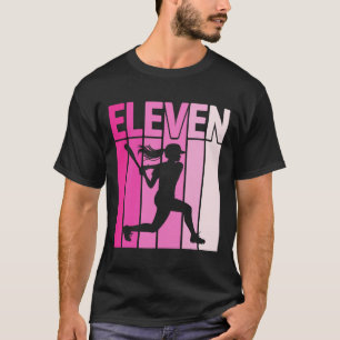 11th Birthday Party Softll Player Eleven Years Old T-Shirt
