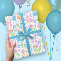 11th Birthday Pastel Pink Cake Presents Balloons 