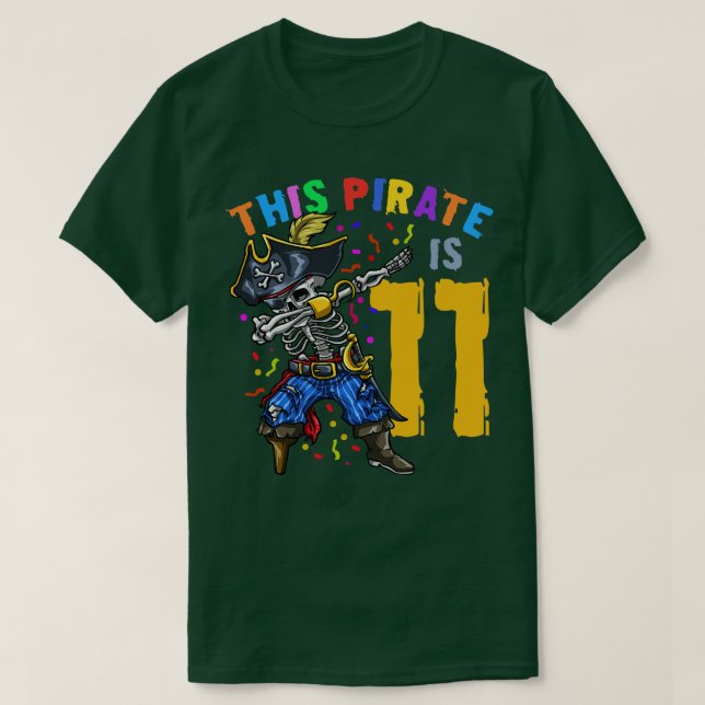 11th Birthday Pirate 1 T-Shirt (Design Front)