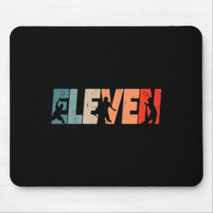 11th Birthday Retro Badminton 11 Years Old Boy Gir Mouse Pad