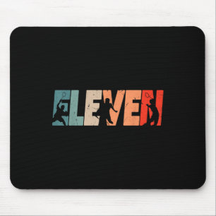 11th Birthday Retro Badminton 11 Years Old Boy Gir Mouse Pad