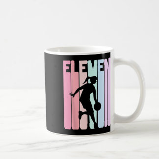 11th Birthday Retro Bysketbyll Player 11 Years Old Coffee Mug
