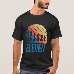11Th Birthday Retro Chess 11 Years Old Boy Girl T-Shirt