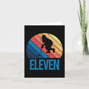 11th Birthday Retro Ice Hockey 11 Years Old Boy Gi Card