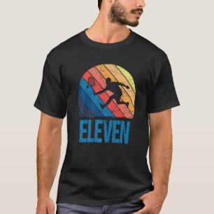 11th Birthday Retro Tennis 11 Years Old Boy Girl T-Shirt