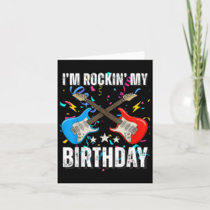 11th Birthday Rock Music Birthday Boy Musician Par Card
