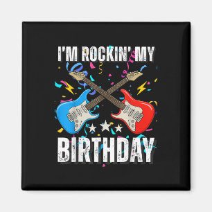 11th Birthday Rock Music Birthday Boy Musician Par Magnet