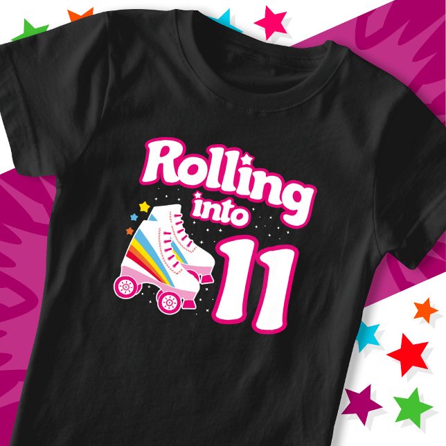 11th Birthday Roller Skating 11 Years Old Skate T-Shirt (Creator Uploaded)