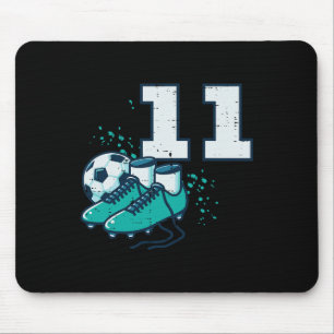11th Birthday Soccer Byll Shoes Footbyll 11 Year B Mouse Pad