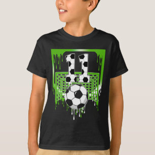 11th Birthday Soccer Ice Cream Drip 11 Year Old Pa T-Shirt