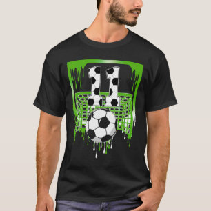 11th Birthday Soccer Ice Cream Drip 11 Year Old Pa T-Shirt