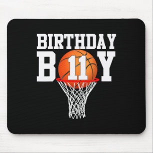 11th Birthday Sport 11 Years Old Basketball 11 Boy Mouse Pad