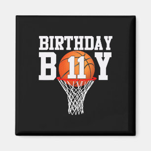 11th Birthday Sport 11 Years Old Bysketbyll 11 Boy Magnet
